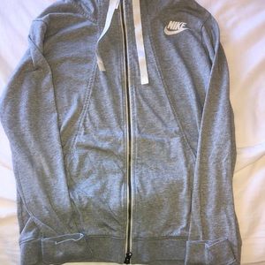 nike grey zip-up hoodie  *gently used